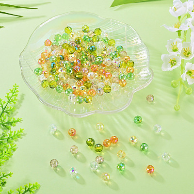180Pcs 6 Colors Transparent Electroplate Glass Beads EGLA-TA0013-62-1