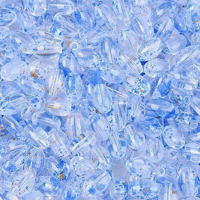 Baking Paint Transparent Glass Beads DGLA-T004-06K-1