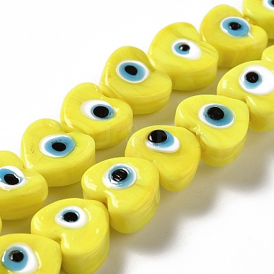 Handmade Evil Eye Lampwork Beads Strands LS-LAMP-E023-07B-04-1