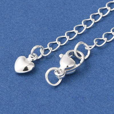Rack Plating Brass Ends with Chain and Lobster Claw Clasps KK-F873-05S-1