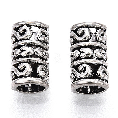 Tibetan Style Alloy European Beads TIBEB-TAC0002-08AS-1