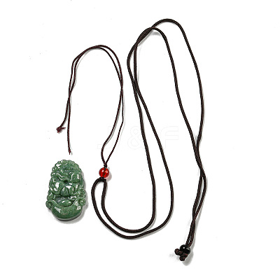 Natural Jadeite Pendant Necklaces G-H306-05-04-1