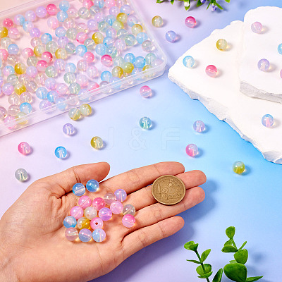 8Bags 8 Colors Transparent Czech Glass Beads GLAA-TA0002-48-1