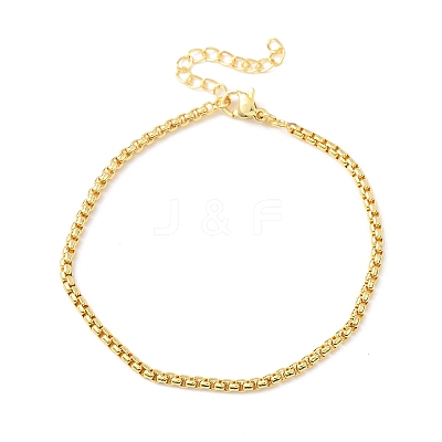 Brass Boston Link Chains Bracelets for Women BJEW-C140-17G-1