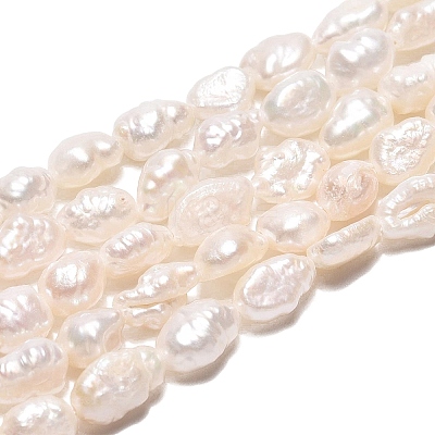 Natural Baroque Keshi Pearl Beads Strands PEAR-N031-01B-1