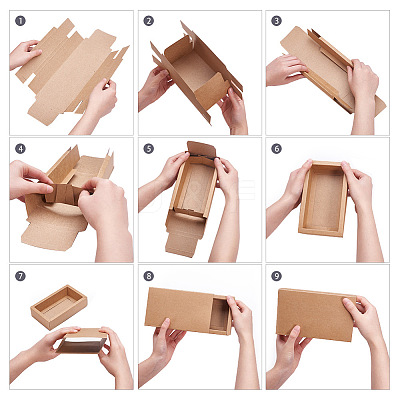 Kraft Paper Drawer Box CON-YW0001-03D-A-1