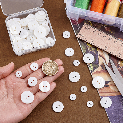70Pcs 5 Styles Shell Buttons FIND-ME0003-63-1