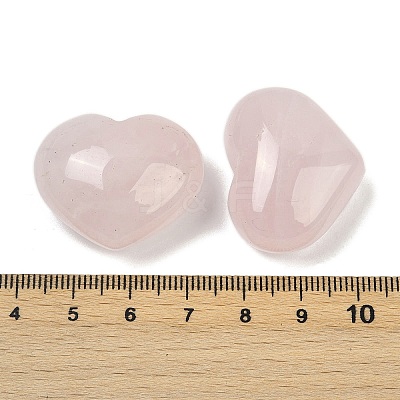 Heart Natural Rose Quartz Palm Stones G-C186-02D-1