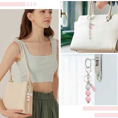 Valentine's Day DIY Iron Bar Beadable Keychain Making Kit DIY-SC0025-95-1