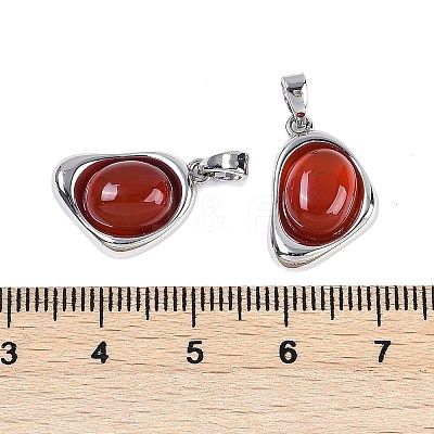 Natural Carnelian(Dyed & Heated) Pendants KK-U043-52P-02-1