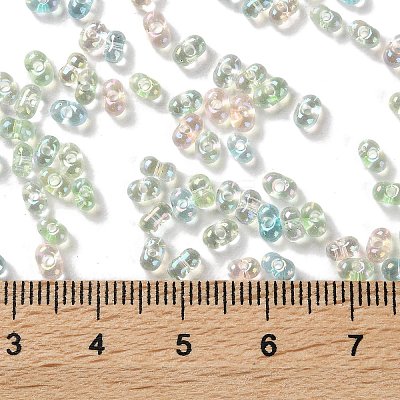 AB Color Plated Glass Seed Beads SEED-L011-06B-07-1