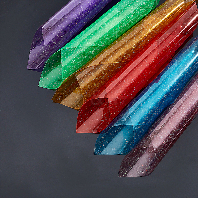 6Sheets 6 Colors Vinyl Leather Fabric Sheets DIY-AR0002-21-1