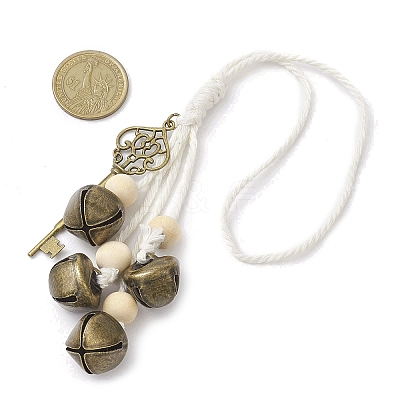 Iron Bell Pendant Decorations HJEW-JM02171-01-1