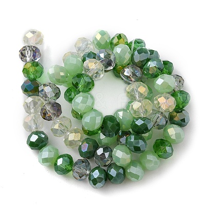Electroplate Glass Beads Strands EGLA-YW0002-E05-1