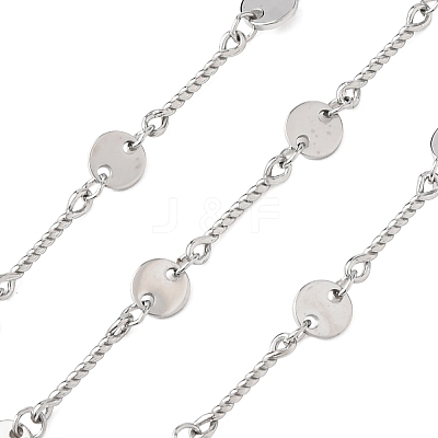 304 Stainless Steel Flat Round Link Chains CHS-H117-10P-1