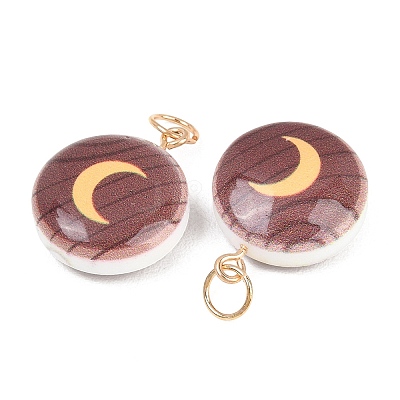 Printed Opaque Acrylic Pendants SACR-P036-01C-G-1