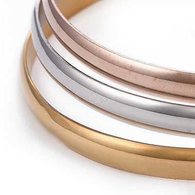 Fashion 201 Stainless Steel Bangle Sets BJEW-L664-024B-M-1-1