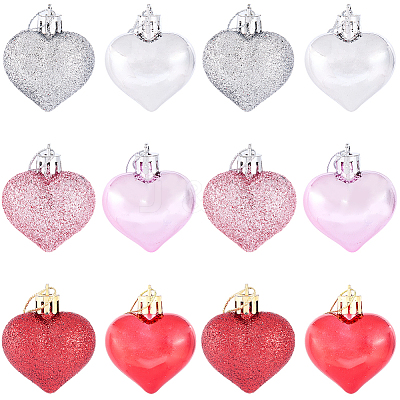 36Pcs 6 Colors PS Plastic Pendant Decorations FIND-SP0005-44-1