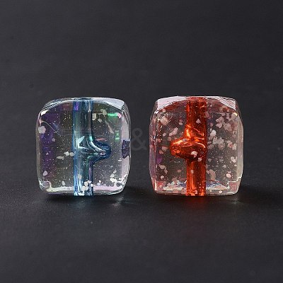 Luminous Transparent Acrylic Beads OACR-P011-08O-1