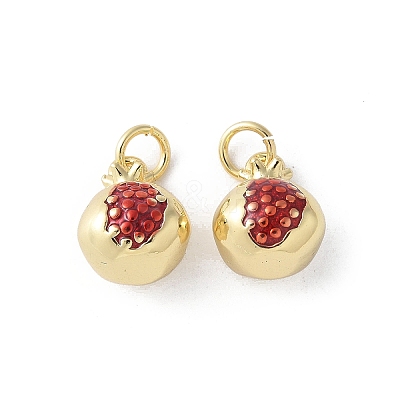 Brass Enamel Charms KK-D336-06G-09-1