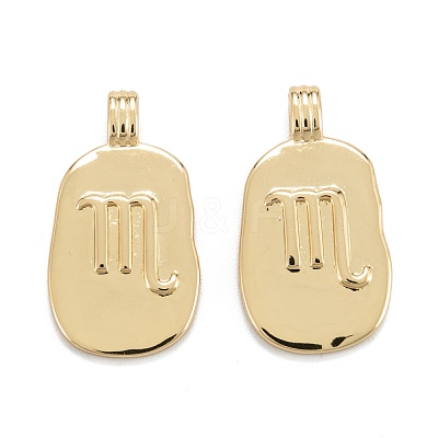 Brass Pendants KK-O140-20G-02-1