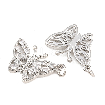 Brass Micro Pave Cubic Zirconia Pendants CU-CBA908F-05P-06-1