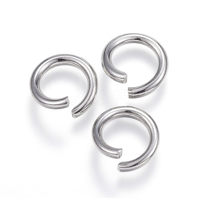 Non-Tarnish 304 Stainless Steel Open Jump Rings X-STAS-E113-09P-1