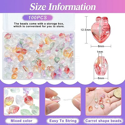 100Pcs Handmade Lampwork Beads LAMP-CJ0001-76-1
