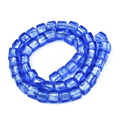 Handmade Silver Foil Lampwork Beads FOIL-N004-01B-04-1