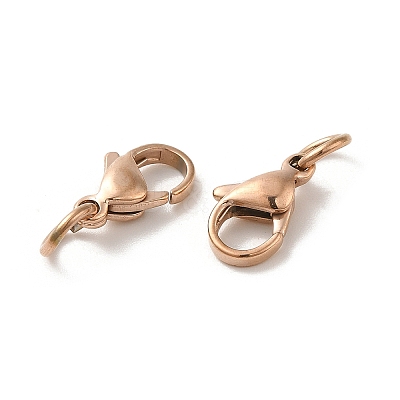 PVD Vacuum Plating 304 Stainless Steel Lobster Claw Clasps STAS-K155-C-11RG-1