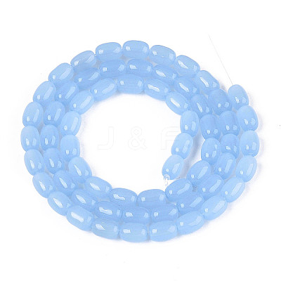 Imitation Jade Glass Beads Strands GLAA-T028-14J-04-1