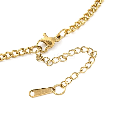 304 Stainless Steel Pendant Necklaces NJEW-C017-01G-1
