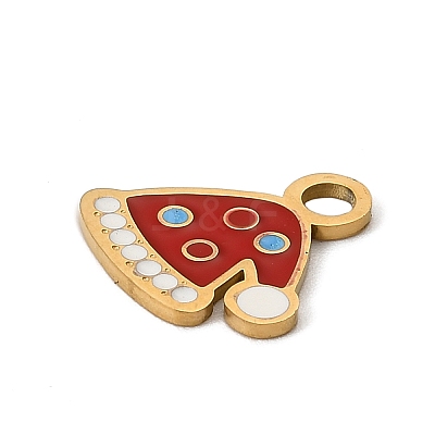 Christmas 304 Stainless Steel Enamel Charms LS-STAS-I356-02G-05-1
