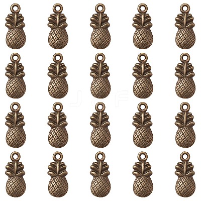 Pineapple Tibetan Style Alloy Pendants TIBEP-YW0001-38AB-1