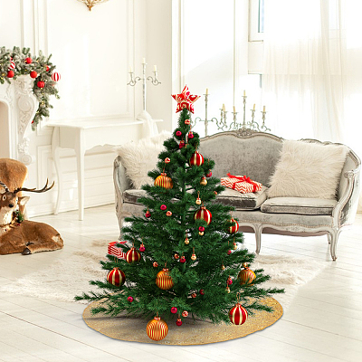 Polyester Christmas Tree Skirt DIY-WH20032-86A-1