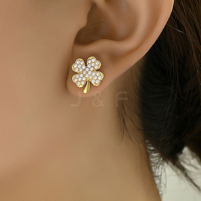 Elegant and Versatile Four-Leaf Clover Stud Earrings for Women CY8826-1