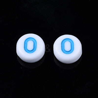 White Opaque Acrylic Beads MACR-T038-18-0-1