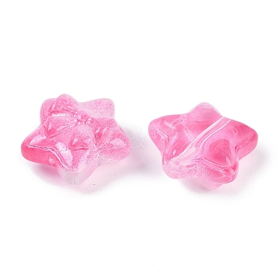 Transparent Spray Paint Glass Beads LS-GLAA-H035-02C-1