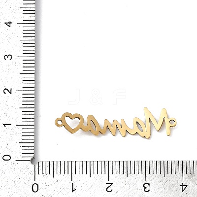 Mother's Day 201 Stainless Steel Connector Charms STAS-F316-38G-1