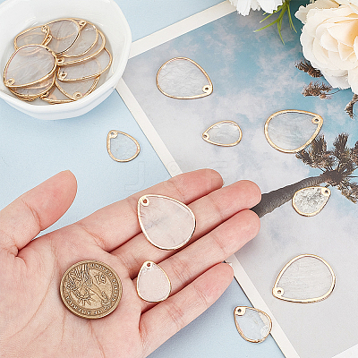 24Pcs 2 Styles Shell Pendants FIND-GA0004-51-1