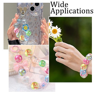 50Pcs Plating Acrylic Beads OACR-CJ0002-18-1