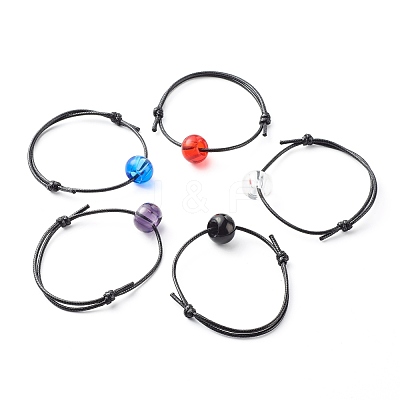European Glass Large Hole Beads Bracelet for Teen Girl Women BJEW-JB06845-1