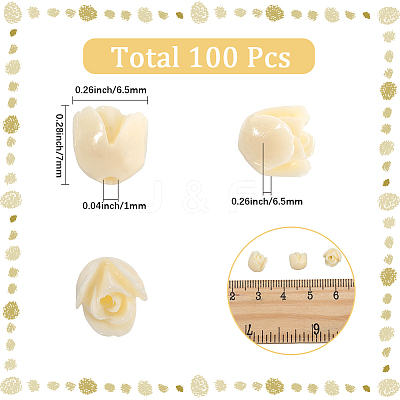 100Pcs Synthetic Coral Carved Beads CORA-SC0001-13-1