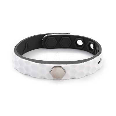 Flat Silicone Cord Bracelets BJEW-F421-01K-1