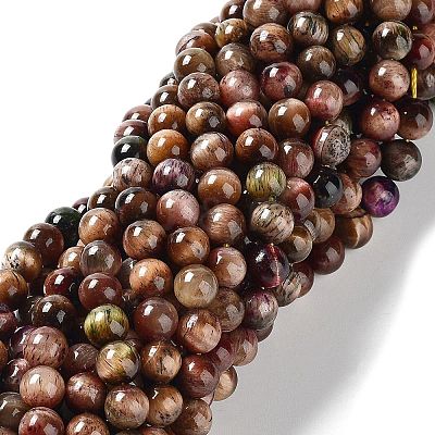 Natural Rainbow Tiger Eye Beads Strands G-NH0002-A01-B05-1
