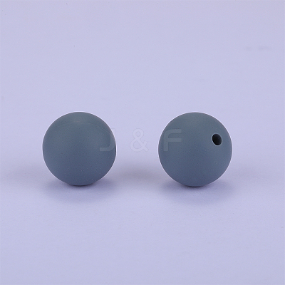 Round Silicone Focal Beads SI-JX0046A-10-1