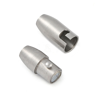 Non-Tarnish 304 Stainless Steel Locking Tube Magnetic Clasps STAS-F194-20P-1