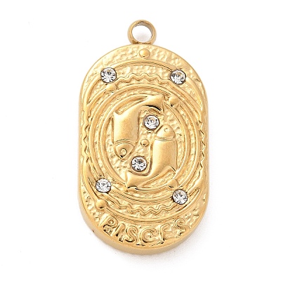 304 Stainless Steel Pendants LS-STAS-F349-03G-08-1