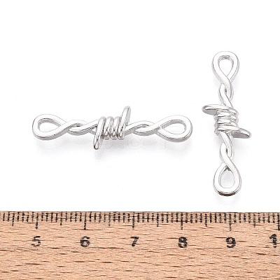 Zinc Alloy Barbed Wire Links Connector Charms TIBE-N016-01P-1