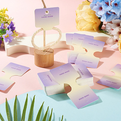 50Pcs Folding Paper Jewelry Display Cards ODIS-TA0001-07B-1